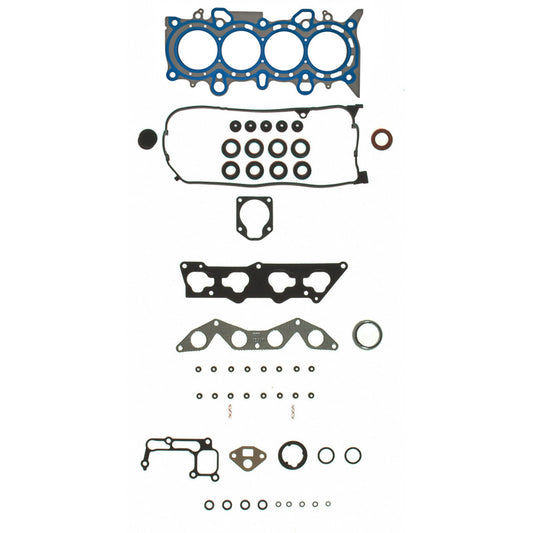 Fel-Pro Honda Civic cylinder head gasket set, PermaTorque engine gasket kit with metal and rubber components.
