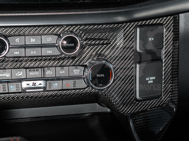 2021-UP FORD F-150 | FACTORY STYLE CARBON FIBER CENTER AC RADIO CONTROL PANEL COVER