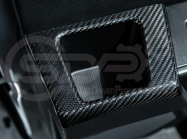 2021-UP FORD F-150 | FACTORY STYLE CARBON FIBER REAR DOOR TRIM ARMREST CUP HOLDER PANEL COVER