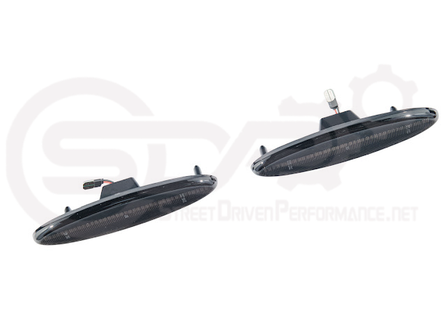 1997-2004 Chevrolet Corvette C5 | Rear Bumper Clear / Red / Black Lens Red LED Side Marker Lights Pair