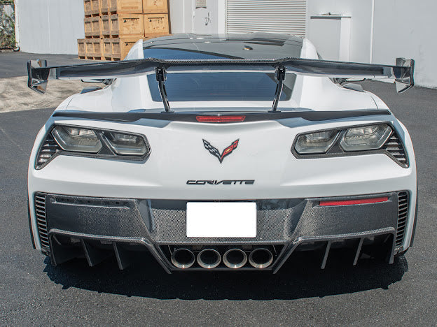 2014-2019 CORVETTE C7 GM FACTORY PACKAGE CARBON FIBER REAR BUMPER DIFFUSER