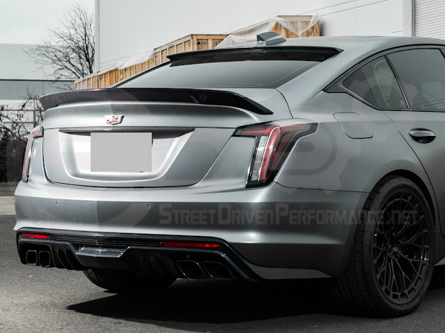 2020-Present Cadillac CT5 / CT5-V / CT5-V Blackwing | SDP Performance Style CARBON FIBER Rear Window Top Roof Spoiler Wing