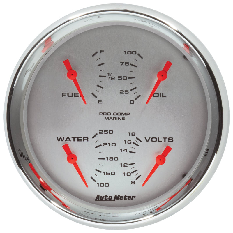 Autometer Marine Chrome - 100 PSI