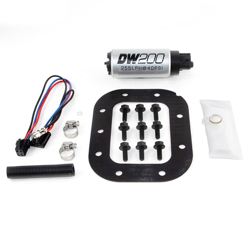DeatschWerks 90-96 Chevy Corvette 5.7L fuel pump DW200 255 LPH in-tank with install kit, shown in image.
