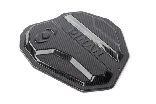 Dinan carbon fiber cold air intake for BMW M240i, M340i, M440i G20, G22, G23, G26, G42 models showing sleek aerodynamic design