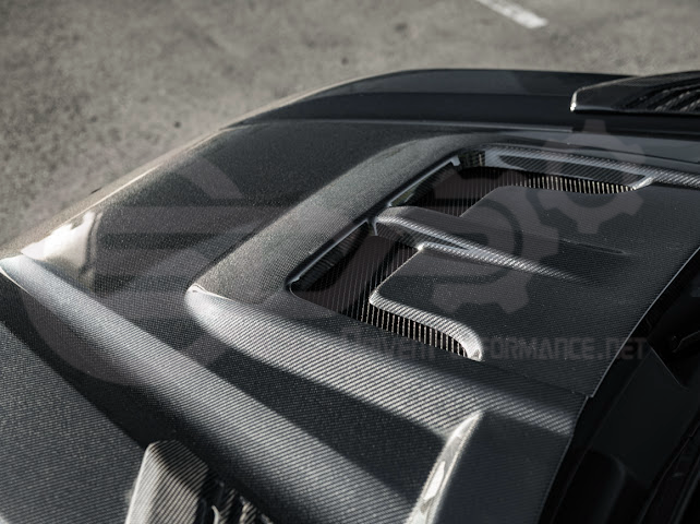 2022-UP TOYOTA TUNDRA | SDP CARBON FIBER FRONT VENTED HOOD WITH SIDE VENTS