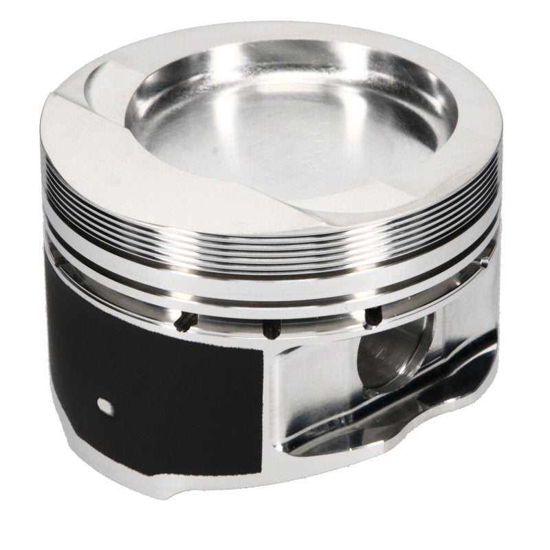 Set of six forged JE Pistons for VW 2.8L VR6 engine, high-performance piston set for 6-cylinder engines.