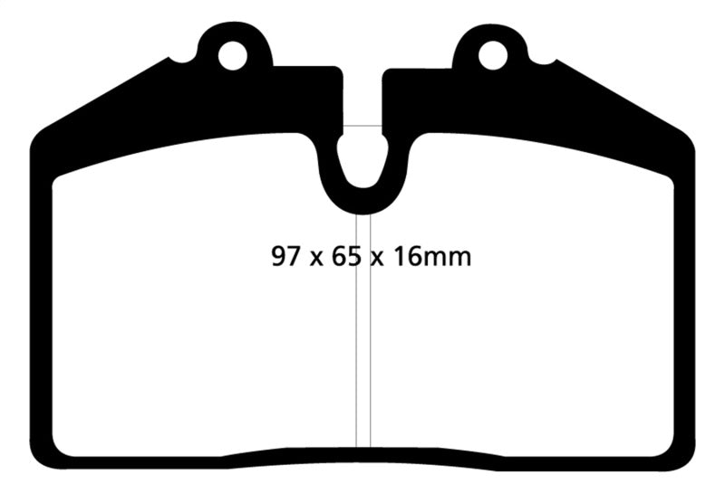 EBC performance red brake pads for Porsche 911 (964) 3.6 Carrera RS America, front brake pads with redstuff coating