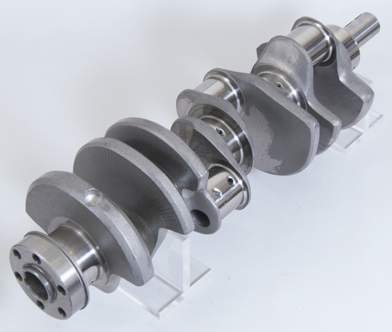 Eagle forged steel crankshaft for 351W engine with 2.750in main journals, 4.000in stroke, and 2.100in rod journals.