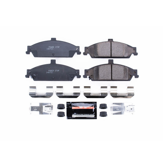 PowerStop Z23 Evolution Sport front brake pads with hardware for 2004-2005 Chevrolet Classic, performance brake pads.