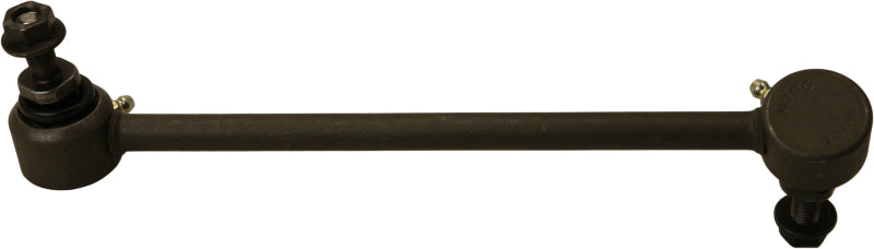 Moog front right sway bar endlink for 2004-2009 Kia Spectra, showing the metal link with rubber bushings.