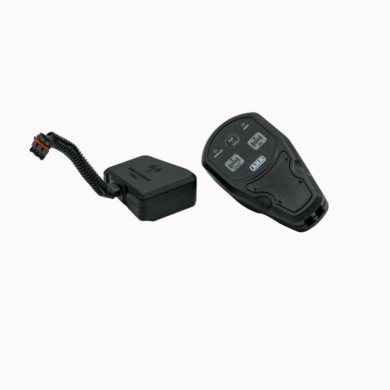 ARB 2.4GHz wireless winch remote hand control and receiver kit with ergonomic design for easy operation.