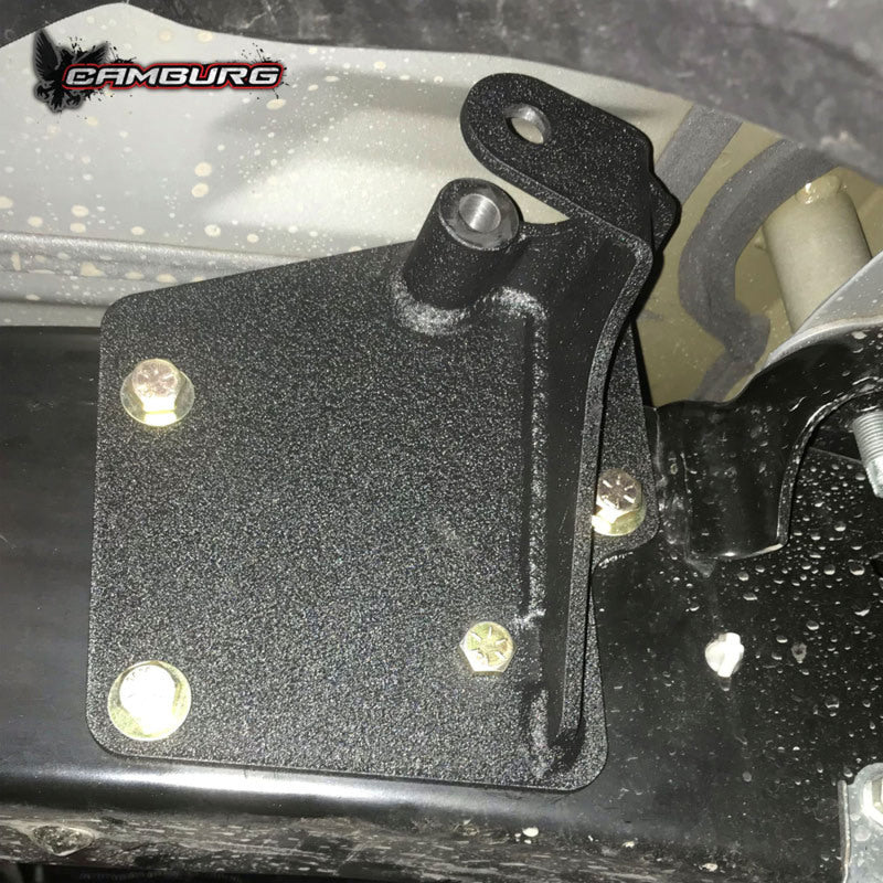 Camburg Toyota Tundra 07-21 rear shock mount kit with camber plates for 2WD and 4WD models, featuring durable metal construction.