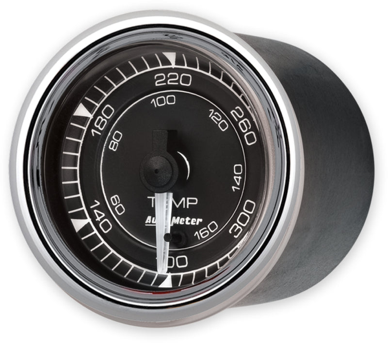 AutoMeter Chrono 2-1/16in 300 Degree Temperature Electric Gauge - Chrome