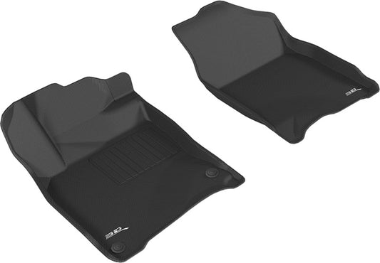 Black 3D MAXpider rubber floor mat for 2016-2020 Honda Civic Kagu first row, showing textured surface and custom fit design.