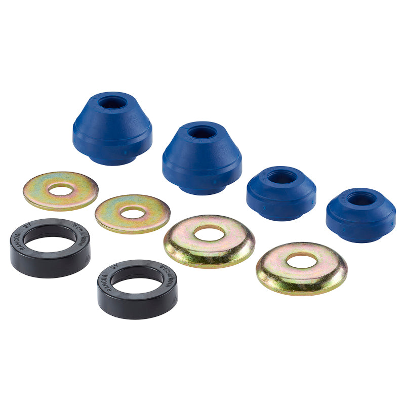 Moog Ford Bronco front control arm bushing for suspension arm, vehicle repair part, showing the bushing component.