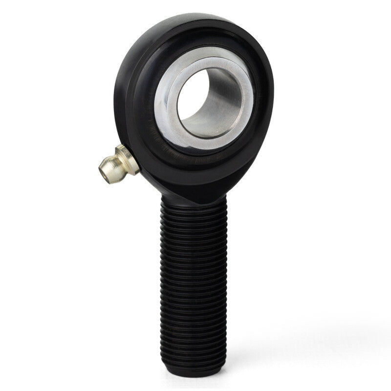 QA1 PC Series 2-Pc male rod end with .75-inch bore, 3/4-16 threads, alloy steel, includes Zerk fitting for tie rods.