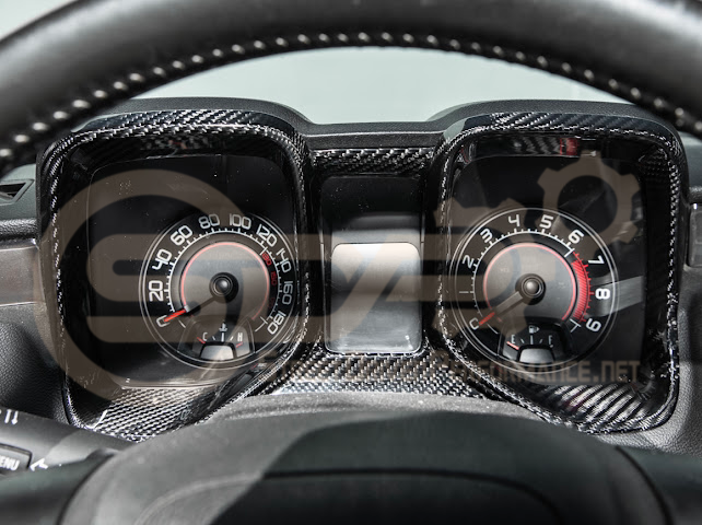 2010-2015 CHEVROLET CAMARO CARBON FIBER DASHBOARD GAUGE CLUSTER TRIM COVER