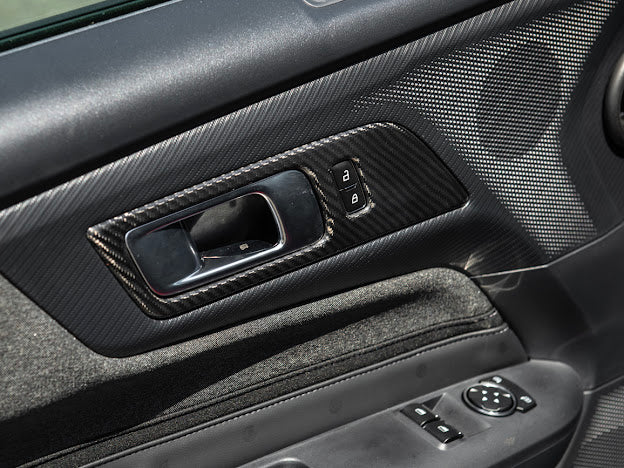 2024-Up Ford Mustang S650 | CARBON FIBER Interior Side Door Handle Panel Cover