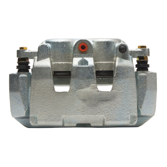 Silver zinc coated DFC 11-18 Ram 1500 front-R premium OE brake caliper with detailed casting and mounting brackets.