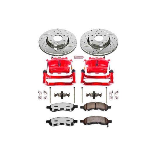 PowerStop brake kit for Saab 9-7x 2006-2009, front Z36 truck and tow performance brake kit with calipers and components.