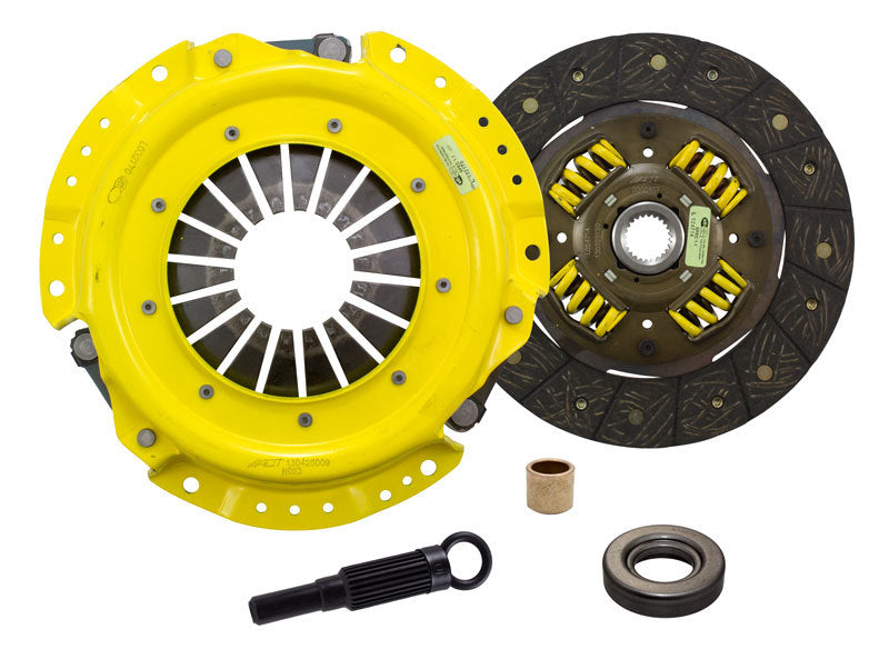 ACT 1991 Nissan 240SX HD performance street sprung clutch kit with clutch disc and pressure plate for manual transmission.