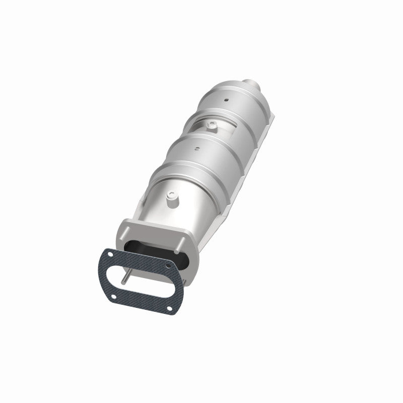 MagnaFlow catalytic converter for Ford trucks 1987-1995 5.8L/7.5L direct fit converter, shown in image.