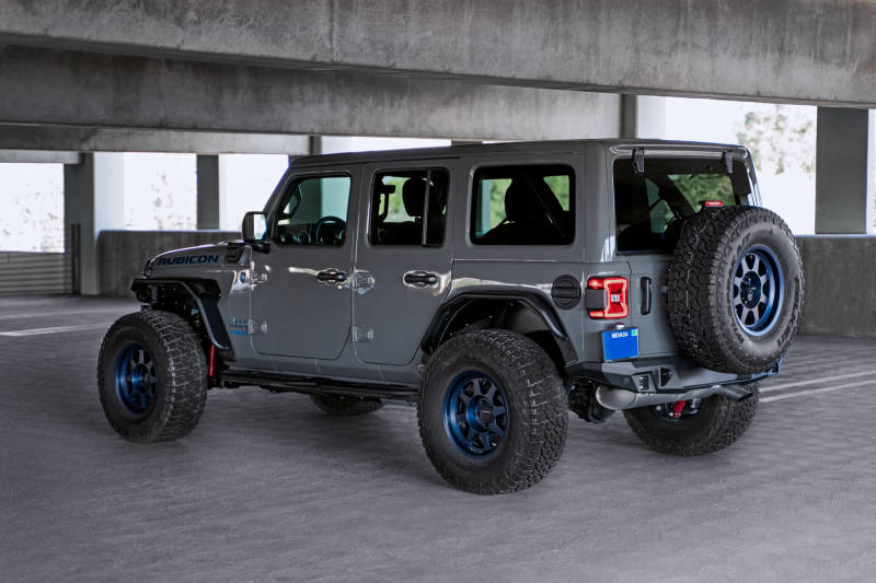 DV8 Offroad Jeep Wrangler JL Spec Series Tube Fenders, 18-23 model, black metal with rugged design and mounting details