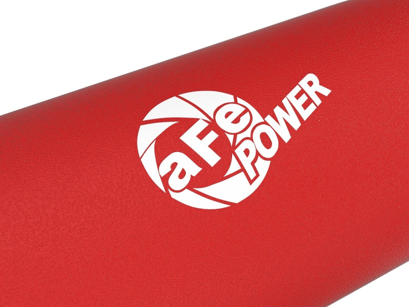 aFe BladeRunner 2-3/4in aluminum cold charge pipe for Ford Explorer ST V6 3.0L intercooler system in red