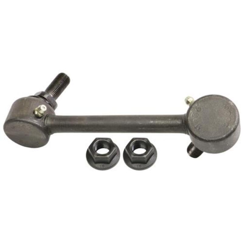 Moog 2017 Genesis G80 rear left sway bar endlink, automotive suspension component with black metal finish.