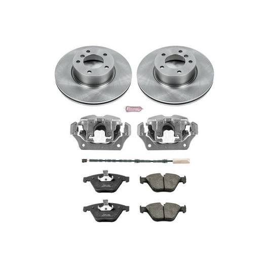 PowerStop front OE brake kit with calipers for 2011-2012 BMW 328i xDrive, including brake rotors and calipers.