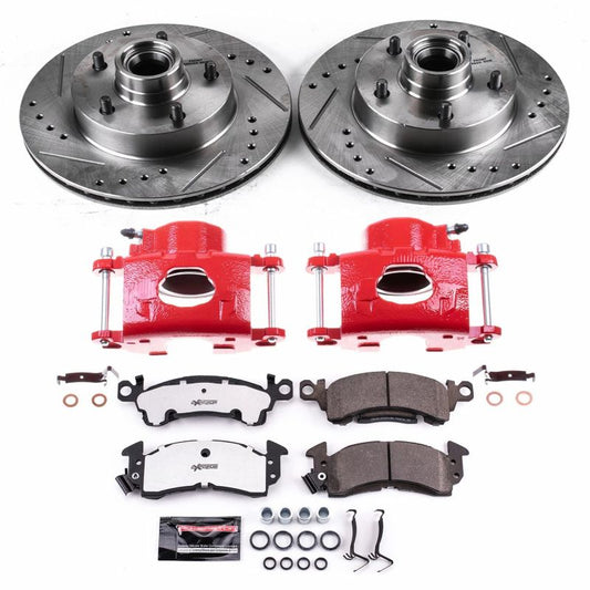 PowerStop performance brake kit for 1977 Pontiac Ventura front Z26 Street kit with calipers and brake components.
