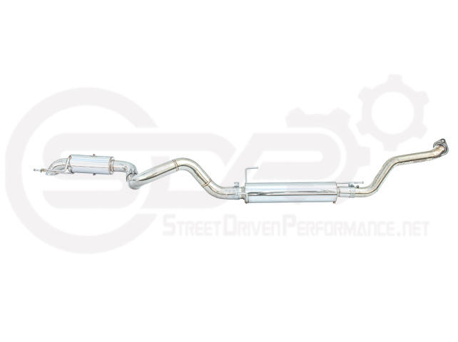 Street Driven Performance cat-back exhaust system with chrome or burnt blue tips on a 2025-up Toyota 4Runner.