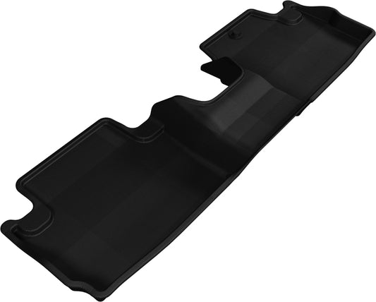 Black 3D MAXpider rubber floor mats for 2013-2017 Honda Accord Coupe second row, featuring textured surface and custom fit.