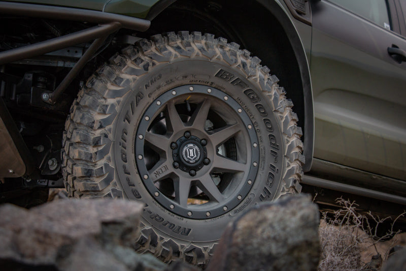 ICON Rebound 17x8.5 bronze cast wheel with 6x5.5 bolt pattern, 25mm offset, 5.75 inch backspacing, and 95.1mm bore