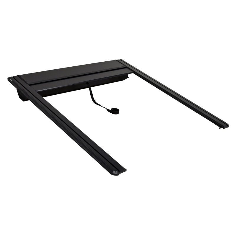 Westin 19-26 GM Silverado/Sierra 1500 black roll-up retractable tonneau cover on pickup truck bed.