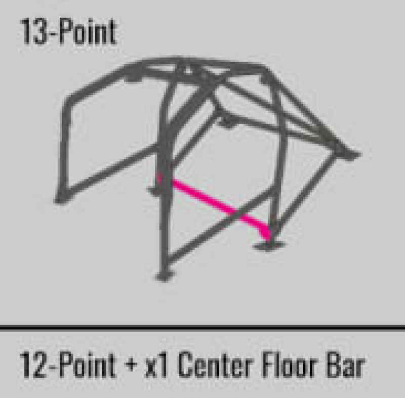 Cusco Safety21 2-passenger black roll cage for Subaru WRX GDA/STi GDB 2001-2007, installed inside the vehicle.