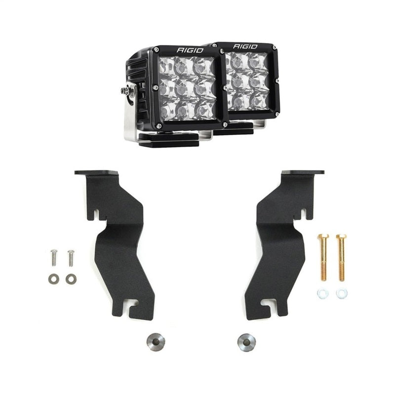 Rigid Industries D-XL light bar kit installed on GMC Yukon and Chevrolet Tahoe/Suburban, showcasing durable off-road LED lighting.