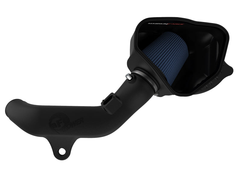 aFe Magnum FORCE Stage-2 Pro 5R cold air intake system installed in a 2012-2015 BMW 335i N55 engine bay.