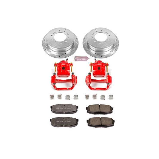 PowerStop Z36 truck and tow brake kit with rear calipers for 2008-2015 Toyota Sequoia, performance D&S brake system.