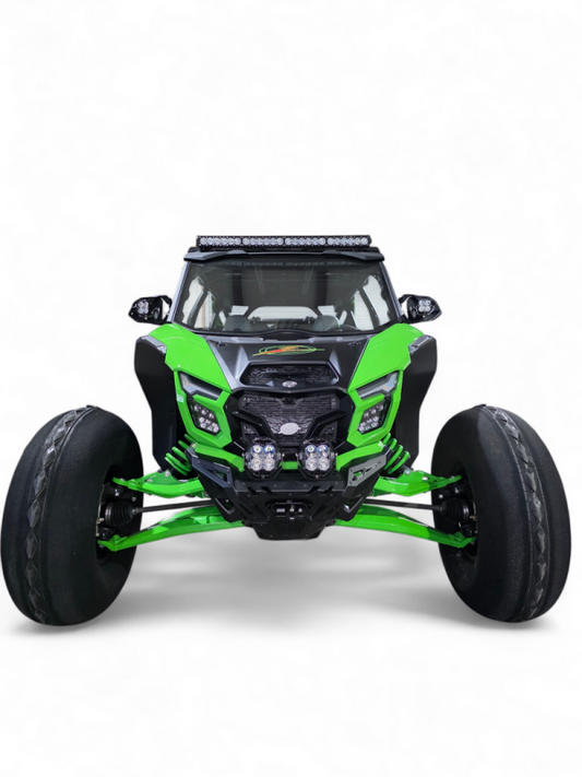 Elektric Off Road Kawasaki Teryx H2 Volt grille showing black mesh and frame for off-road utility vehicle.