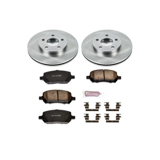 PowerStop OE front brake kit for 2007-2010 Chevrolet Cobalt, includes brake rotors and pads, automotive repair parts