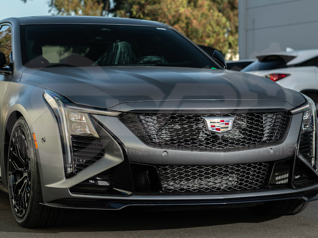 2025-Up Cadillac CT5-V Blackwing | CARBON FIBER Front Upper & Lower Grille Trim Insert Surrounding Replacement