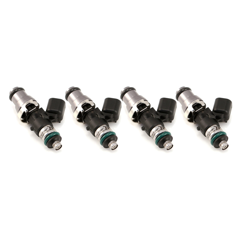 Injector Dynamics 1750-XDS fuel injector set for 4-cylinder engines, with 48mm length and 14mm top and lower O-rings.