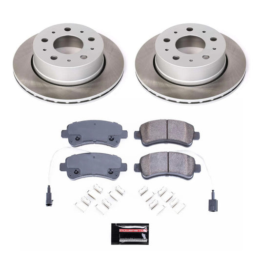 PowerStop rear semi-coated rotor kit for 2014-2015 Ram ProMaster 3500, performance brake replacement with durable semi-coated rotors.