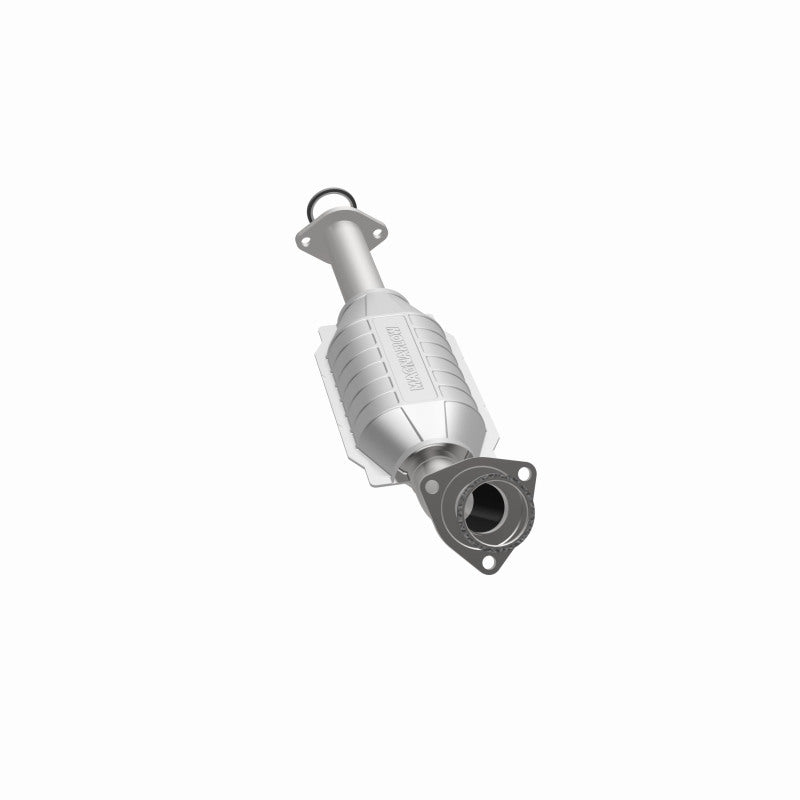 MagnaFlow direct fit catalytic converter for 2003-2004 Toyota Tundra V8 4.7L gas engine, showing the metal body and inlet/outlet ports.