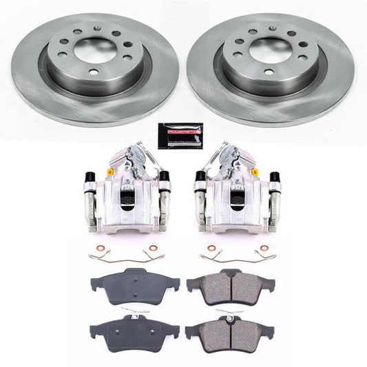 PowerStop OE rear brake kit for Pontiac Solstice 2006-2009, includes calipers and brake components for reliable stopping power.