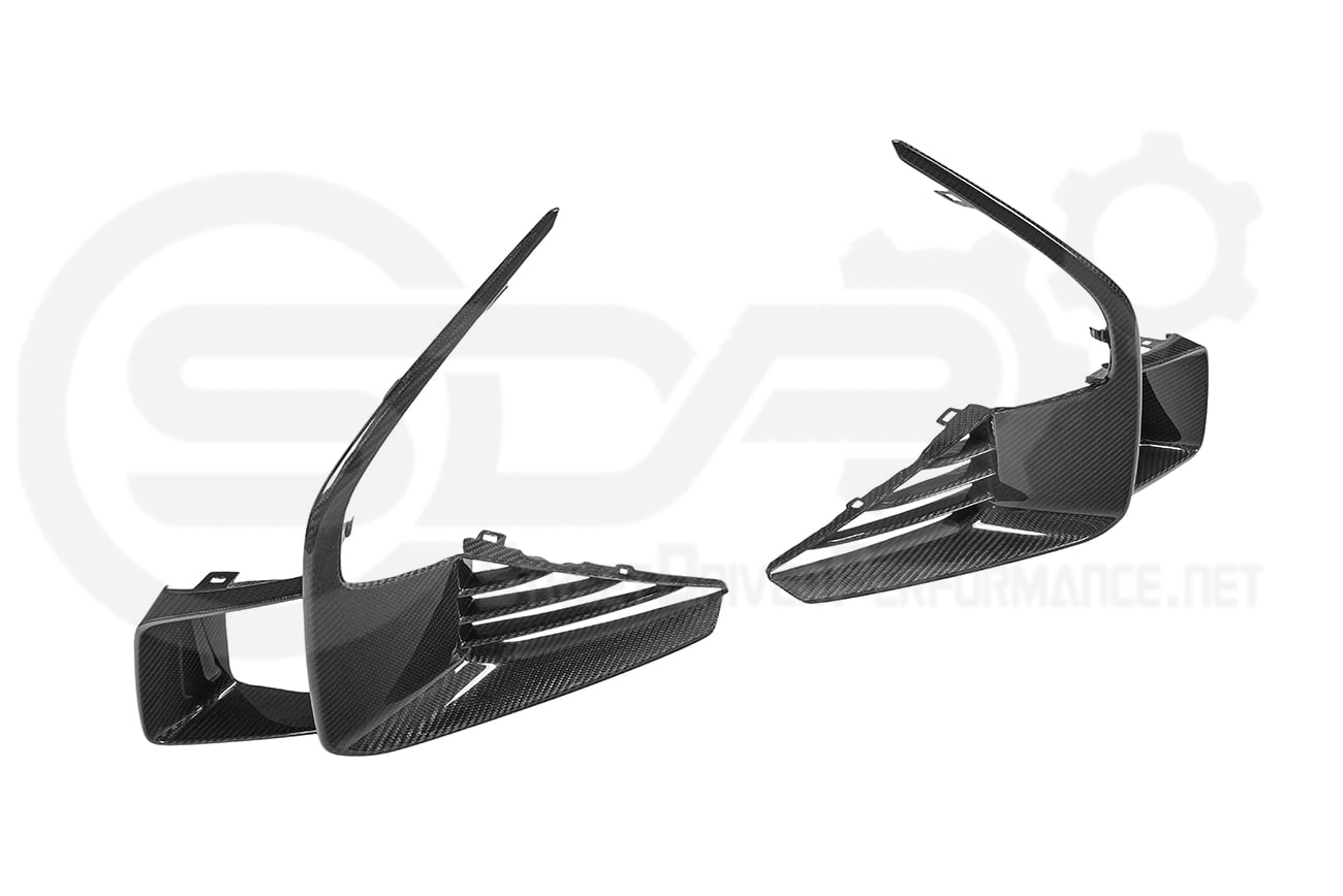 2025-Up Cadillac CT5-V Blackwing | CARBON FIBER Front Bumper Lower Side Air Ducts Inserts Replacements Pair