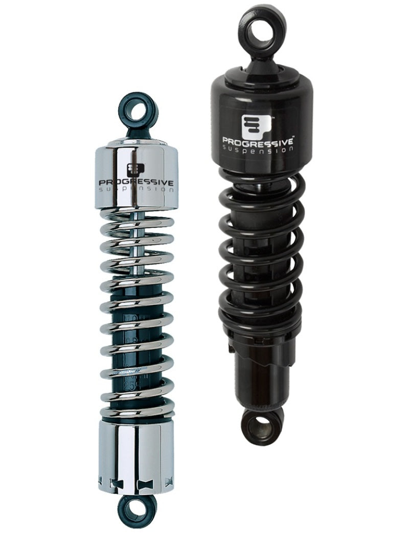 Progressive Harley-Davidson 412 Series Shocks 12.6in - Chrome