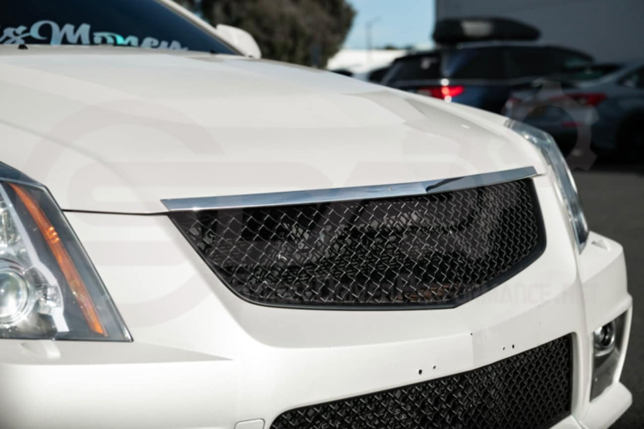 2009-2015 Cadillac CTS-V V2 -  Black front grilles set (blank no emblem)